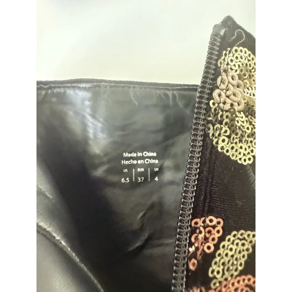 Aldo Sequin Embellished Ankle Boots Size 6.5 - Picture 9 of 9